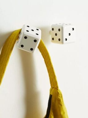 NWOT Urban Outfitters Dice Wall Hook - Set Of 2